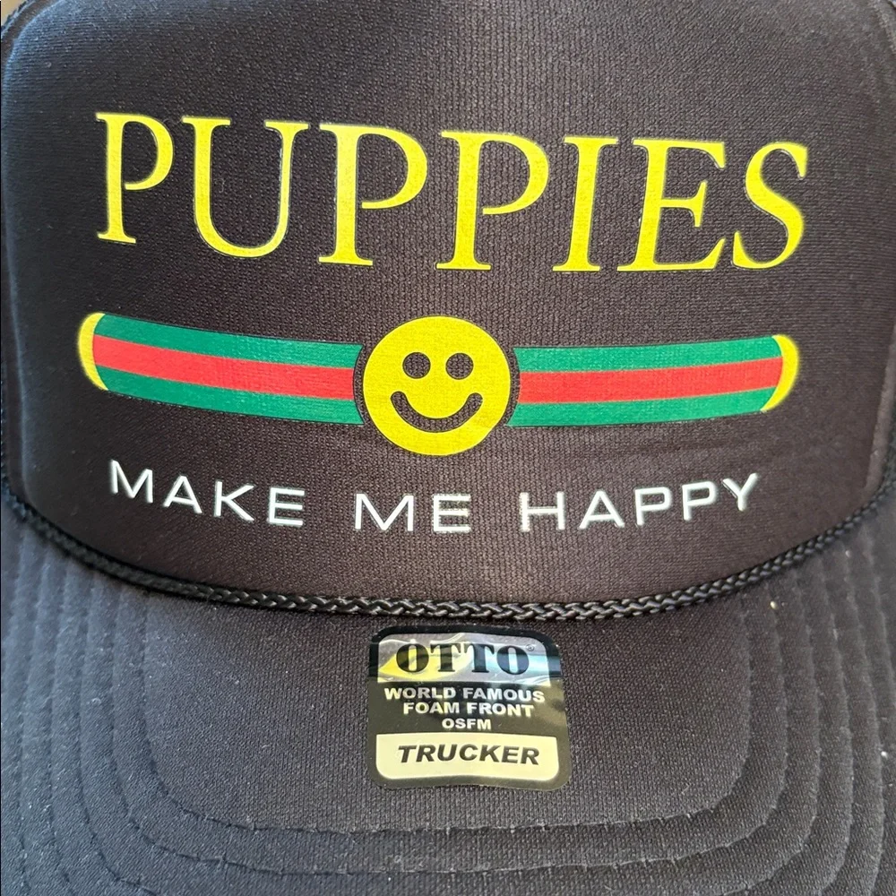 OTTO Puppies Make Me Happy Trucker Hat
